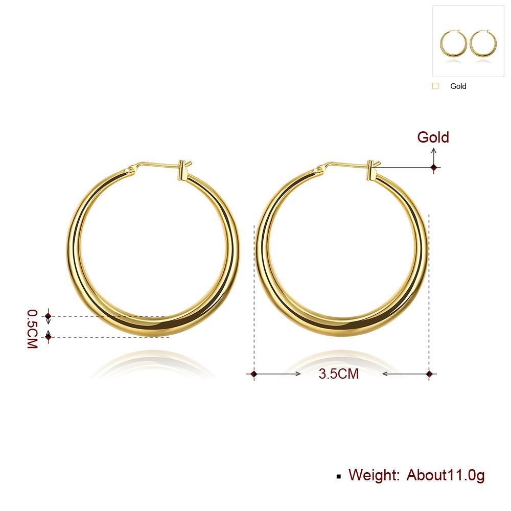 1.35" French Lock Hoop Earring in 18K Gold Plated