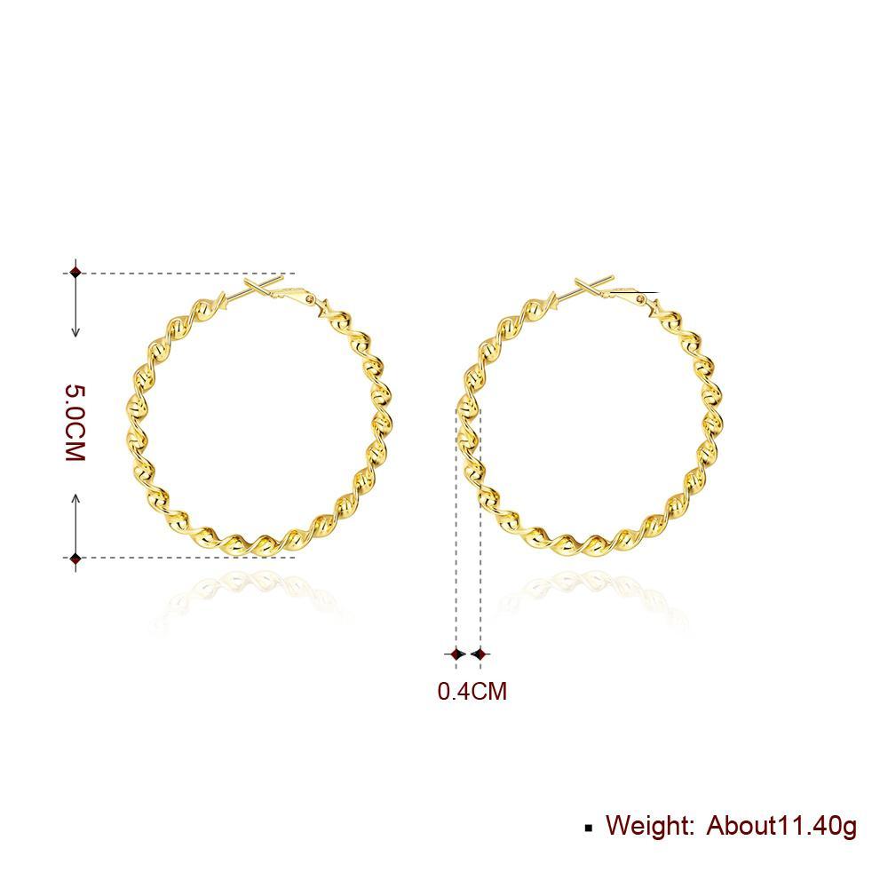 50mm Twist Hoop Earring in 18K Gold Plated