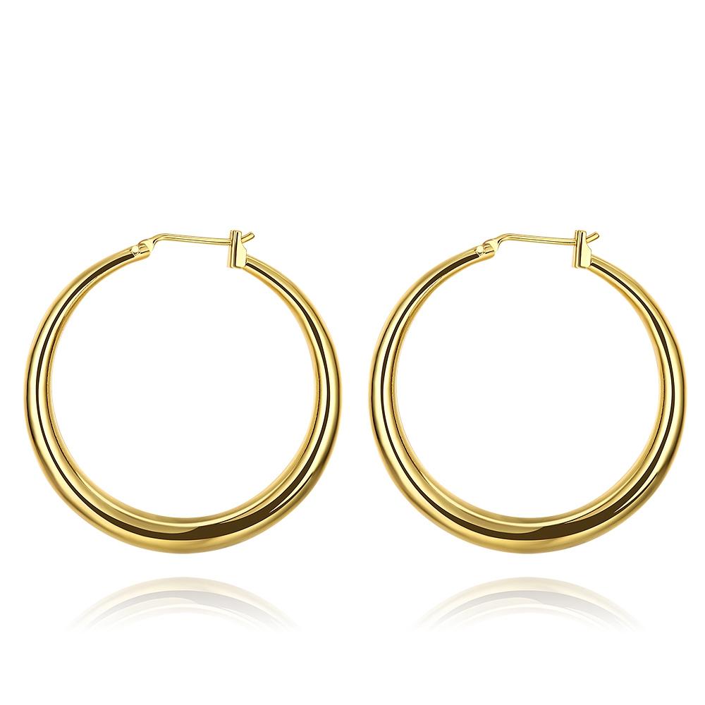 1.35" French Lock Hoop Earring in 18K Gold Plated